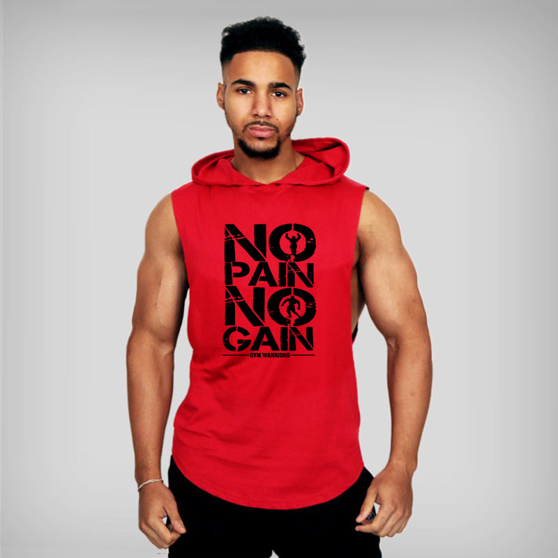 Brand Gyms Clothing Mens Bodybuilding Hooded Tank Top Cotton - General Store 44