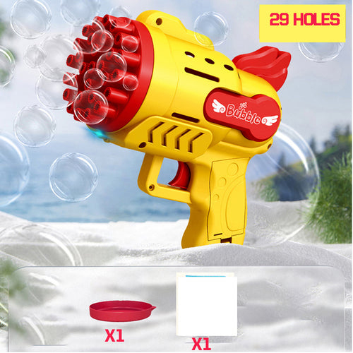 Bubble Gun Rocket Electric 29/69 Holes Soap Bubbles Machine Gatling - General Store 44