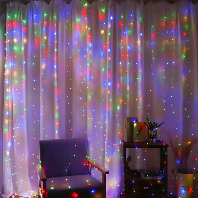 Christmas USB Led Curtain Garland Festoon Led Light Xmas String Lights Decorations 2022 Holiday Wedding Decorative Light Curtain - General Store 44