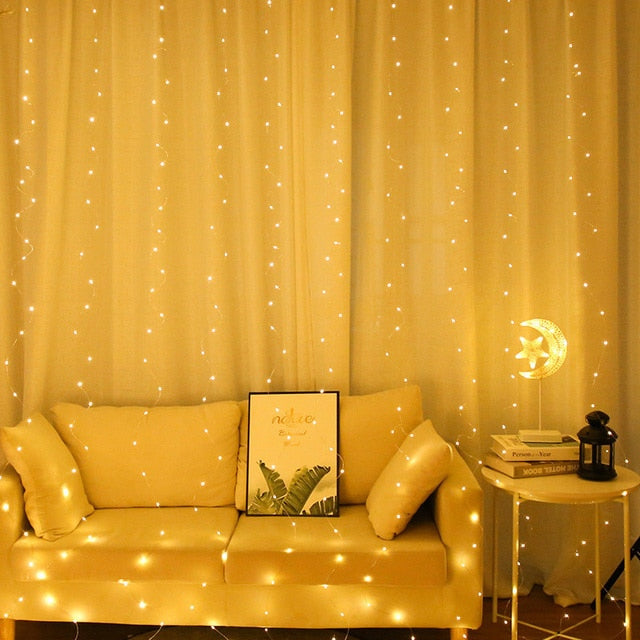 Christmas USB Led Curtain Garland Festoon Led Light Xmas String Lights Decorations 2022 Holiday Wedding Decorative Light Curtain - General Store 44