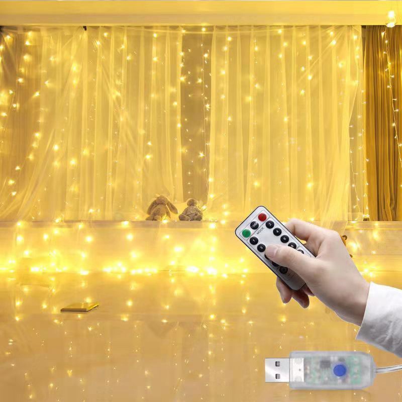 Christmas USB Led Curtain Garland Festoon Led Light Xmas String Lights Decorations 2022 Holiday Wedding Decorative Light Curtain - General Store 44
