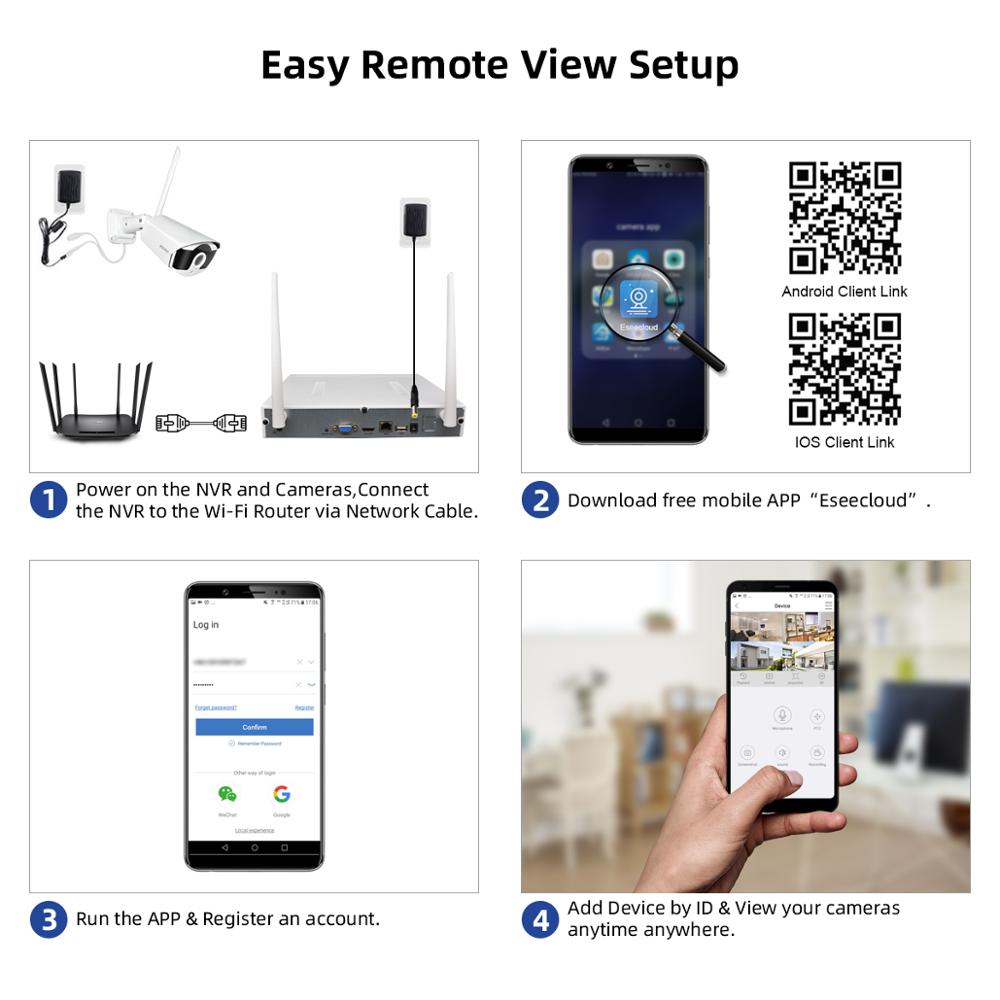 Jooan 8ch Nvr Hd 3mp Wireless Cctv Camera System Audio Record Outdoor - General Store 44