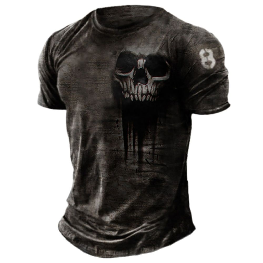 Men's T-shirts Summer 3d Vintage Horror Skull Top Hip Hop Rock - General Store 44