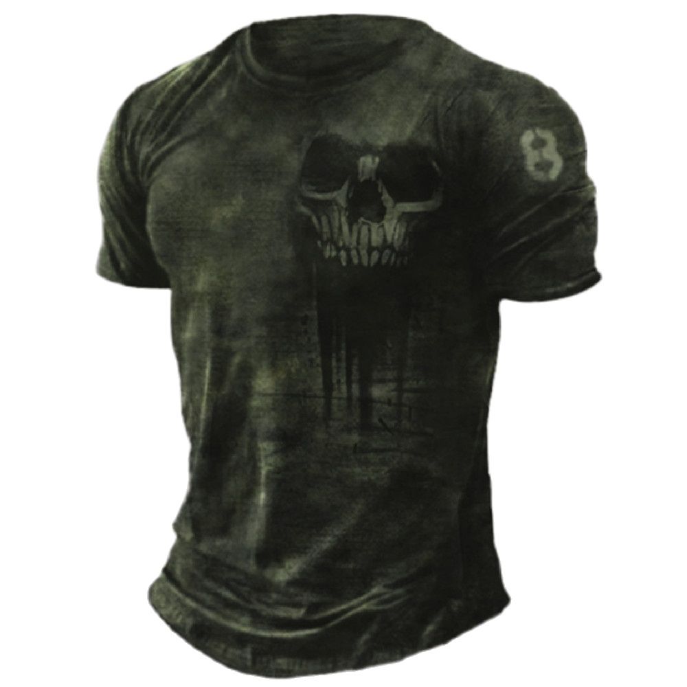 Men's T-shirts Summer 3d Vintage Horror Skull Top Hip Hop Rock - General Store 44