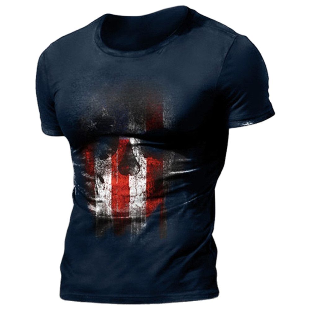 Men's T-shirts Summer 3d Vintage Horror Skull Top Hip Hop Rock - General Store 44