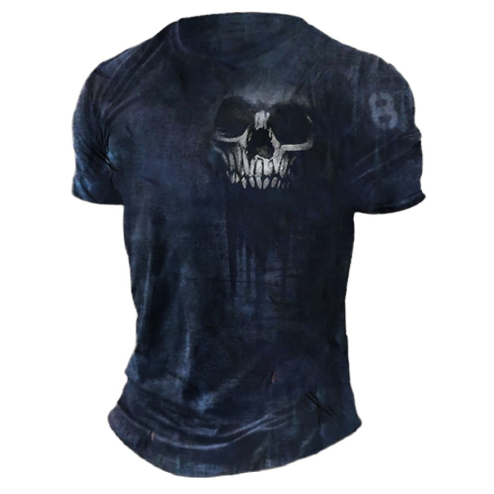 Men's T-shirts Summer 3d Vintage Horror Skull Top Hip Hop Rock - General Store 44