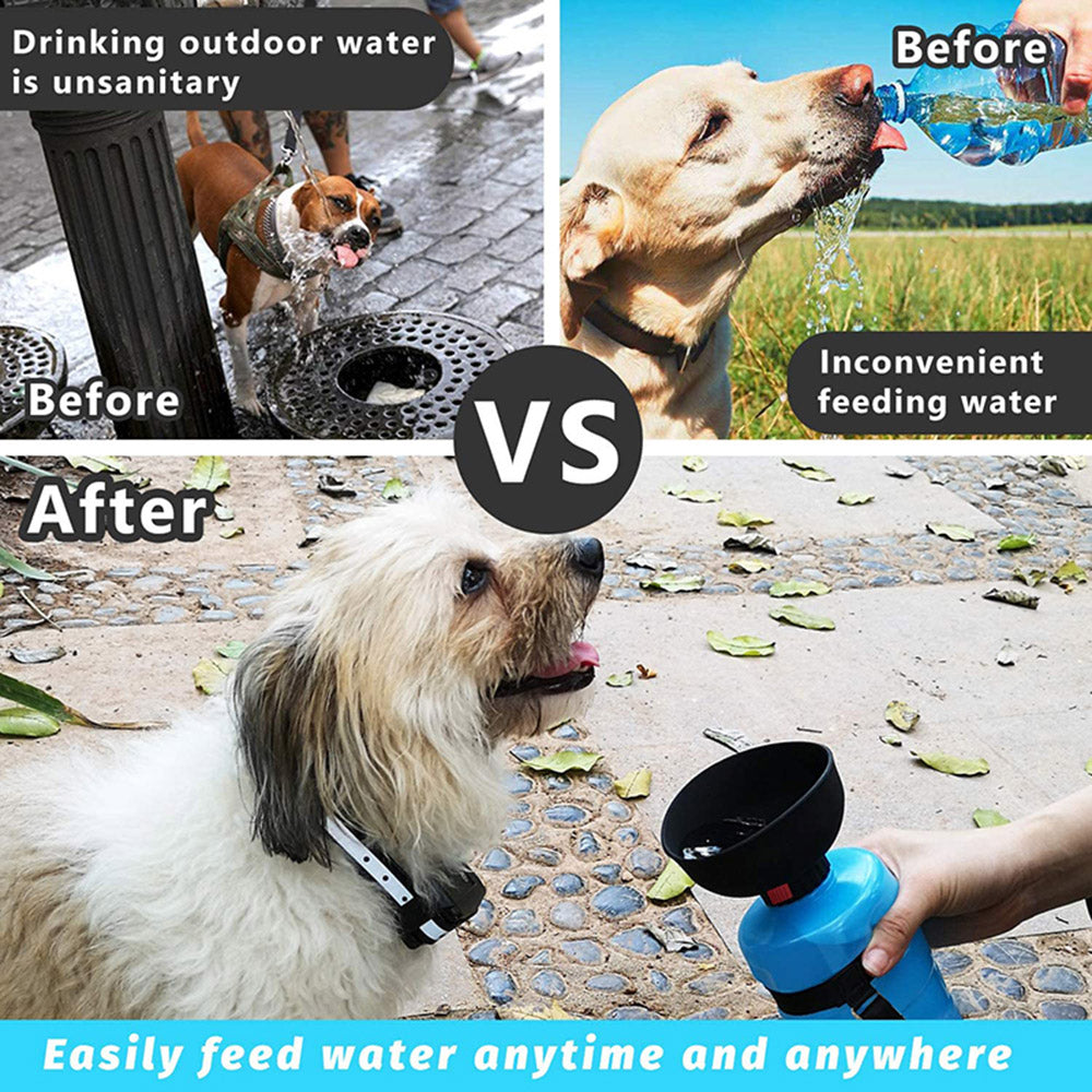 Portable Dog Water Bottle Foldable Pet Feeder Bowl Water Bottle Pets - General Store 44
