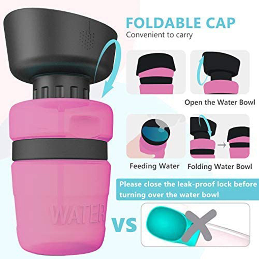 Portable Dog Water Bottle Foldable Pet Feeder Bowl Water Bottle Pets - General Store 44