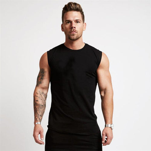 Summer Gym Tank Top Men Workout Sleeveless Shirt Bodybuilding Clothing - General Store 44