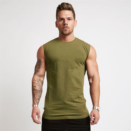 Summer Gym Tank Top Men Workout Sleeveless Shirt Bodybuilding Clothing - General Store 44