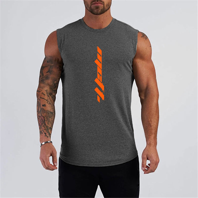 Summer Gym Tank Top Men Workout Sleeveless Shirt Bodybuilding Clothing - General Store 44