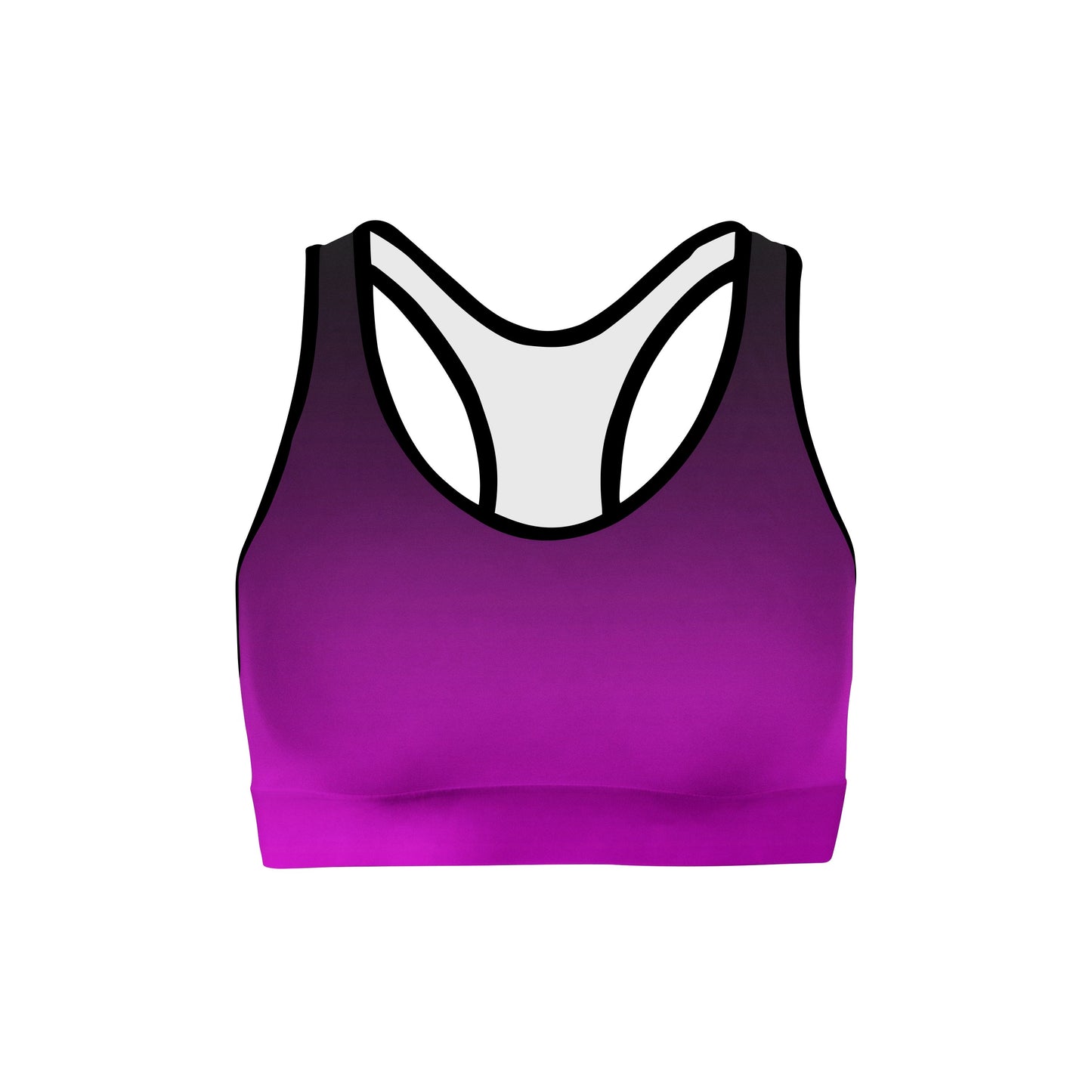 Black Pink Ombre Sports Bra - General Store 44