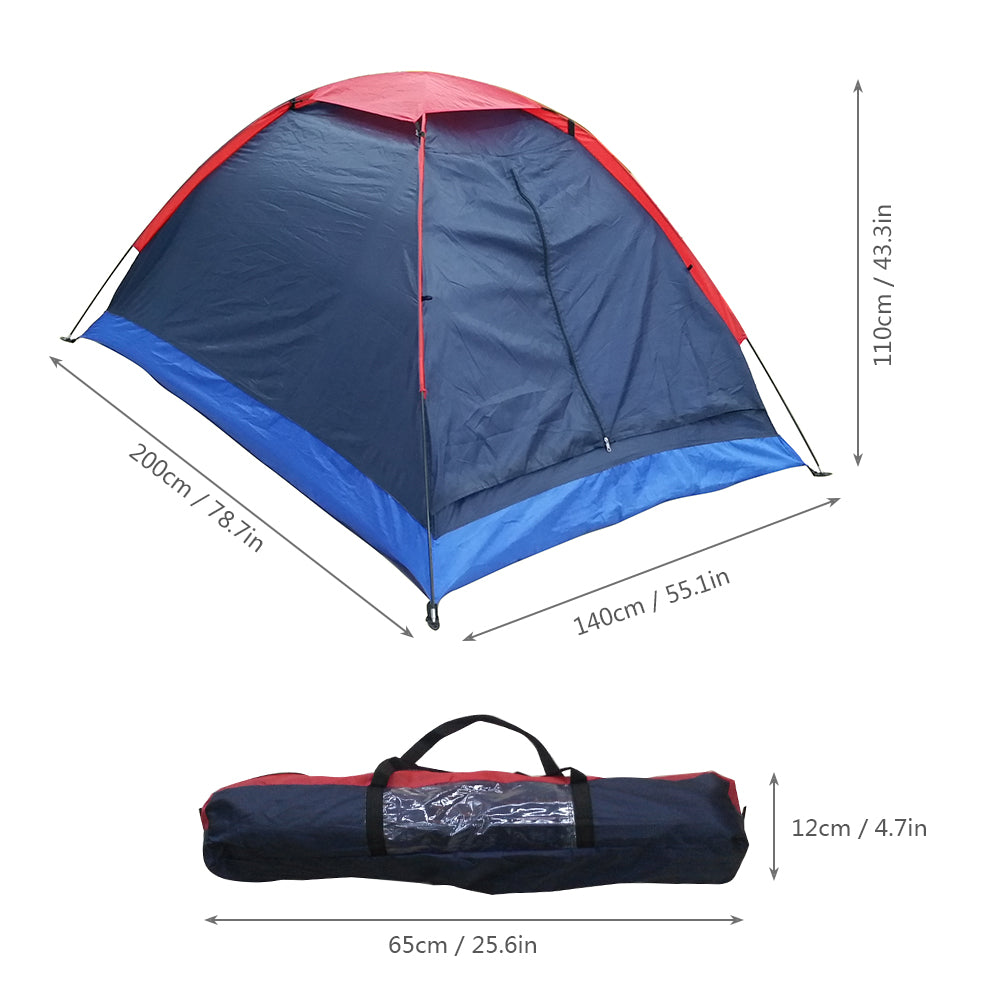 2 Persons Camping Tent Single Layer Beach Tent Outdoor Travel - General Store 44