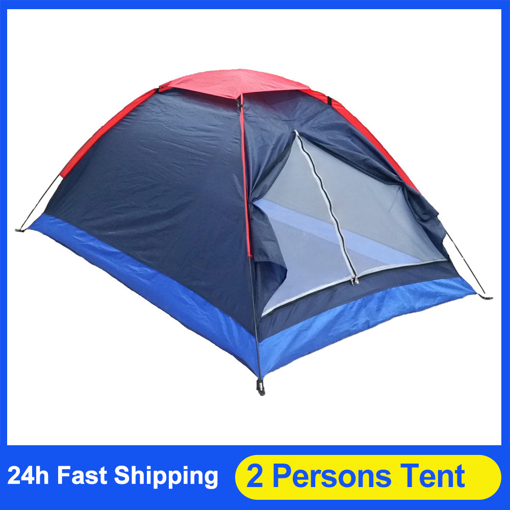 2 Persons Camping Tent Single Layer Beach Tent Outdoor Travel - General Store 44