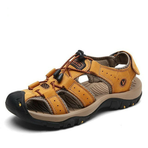 2021 Genuine Leather Men Shoes Summer New Large Size Men's Sandals Men - General Store 44