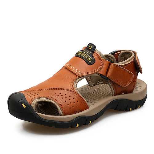2021 Genuine Leather Men Shoes Summer New Large Size Men's Sandals Men - General Store 44