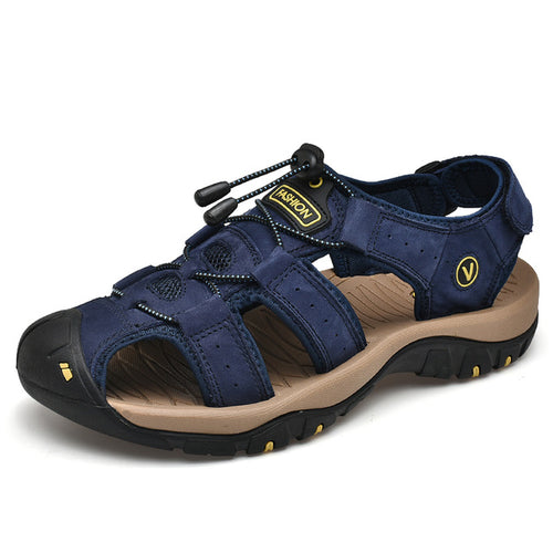 2021 Genuine Leather Men Shoes Summer New Large Size Men's Sandals Men - General Store 44