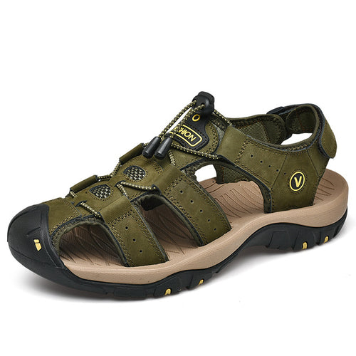 2021 Genuine Leather Men Shoes Summer New Large Size Men's Sandals Men - General Store 44