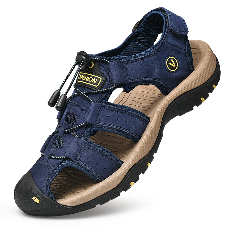 2021 Genuine Leather Men Shoes Summer New Large Size Men's Sandals Men - General Store 44