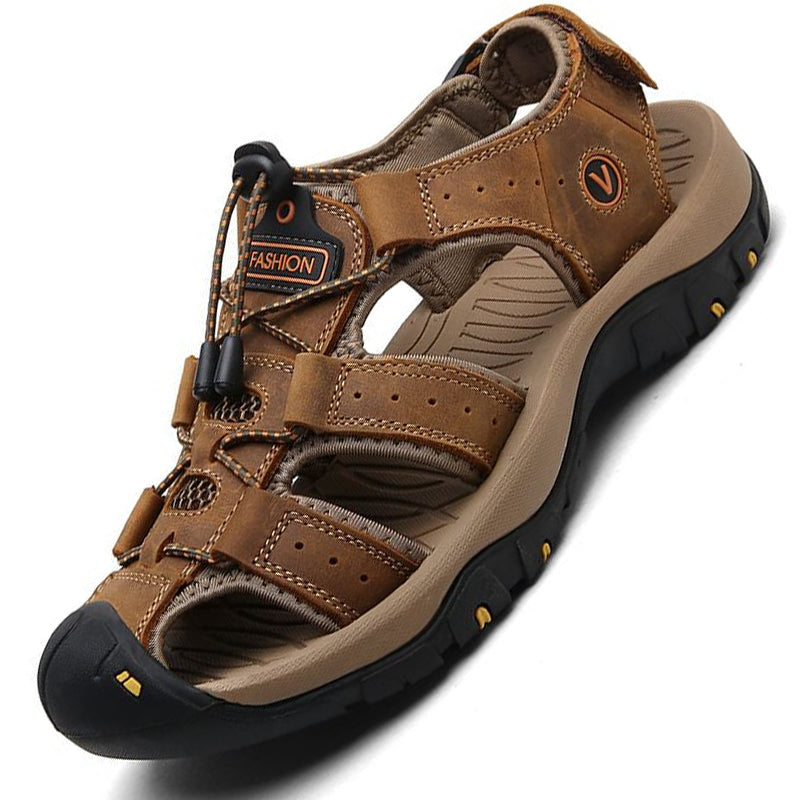 2021 Genuine Leather Men Shoes Summer New Large Size Men's Sandals Men - General Store 44