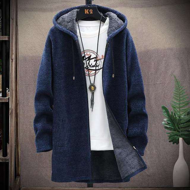 2021 winter Men&#39;s high quality Knitted thicken Mens Coats Hood Male Sweater Casual Keep warm Male Cardigan Sweaters Men - General Store 44