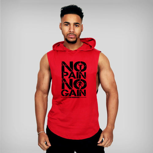 Brand Gyms Clothing Mens Bodybuilding Hooded Tank Top Cotton - General Store 44