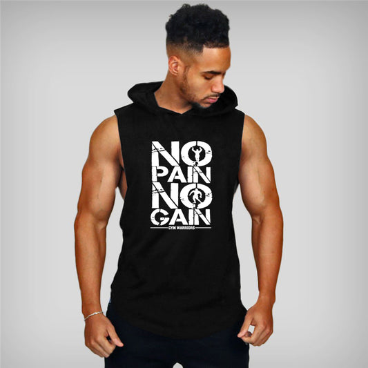 Brand Gyms Clothing Mens Bodybuilding Hooded Tank Top Cotton - General Store 44