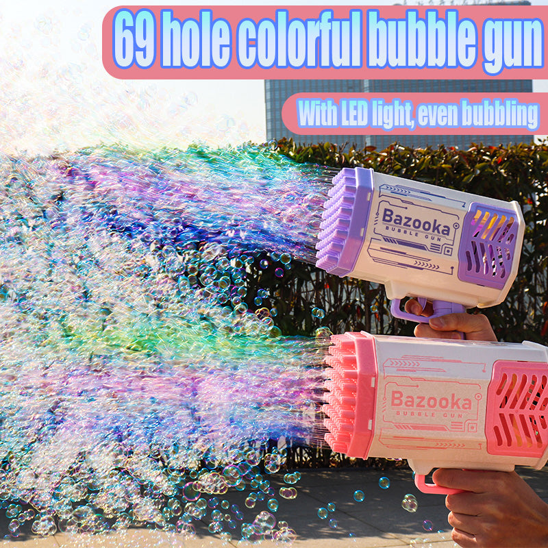 Bubble Gun Rocket Electric 29/69 Holes Soap Bubbles Machine Gatling - General Store 44