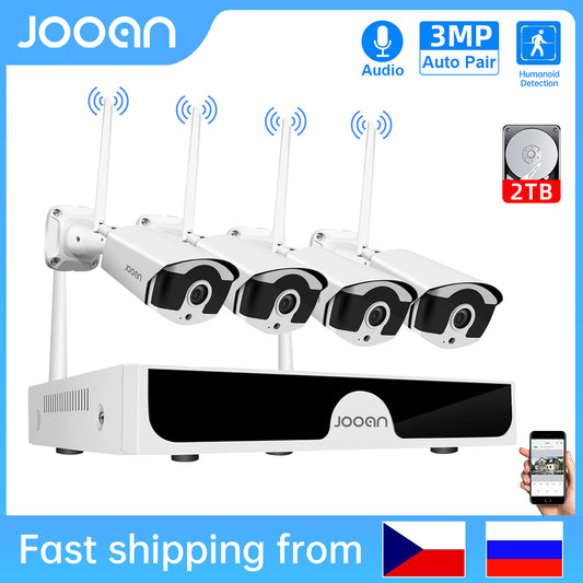 Jooan 8ch Nvr Hd 3mp Wireless Cctv Camera System Audio Record Outdoor - General Store 44