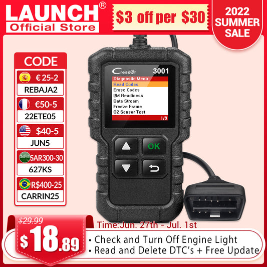 Launch X431 Cr3001 Car Full Obd2 Diagnostic Tools Automotive - General Store 44