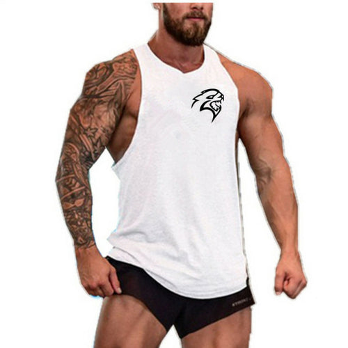 New Fashion Cotton Sleeveless Shirts Tank Top Men Fitness Shirt Mens - General Store 44