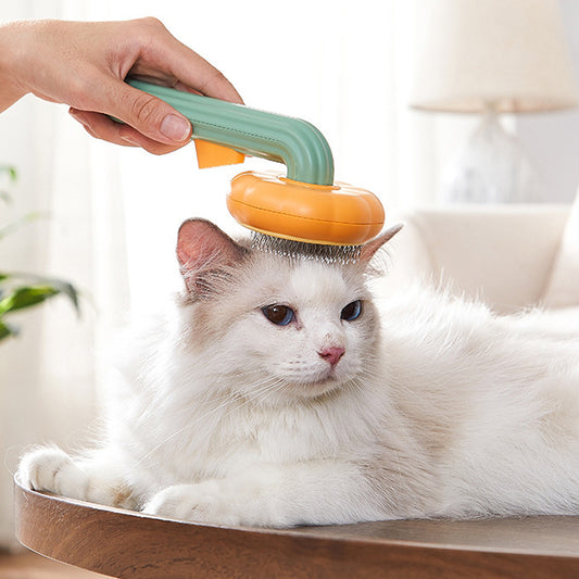 Pumpkin Pet Brush Self Cleaning Slicker Brush For Shedding Dog Cat - General Store 44