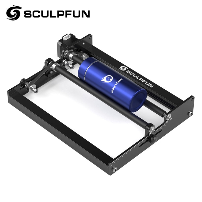 SCULPFUN Laser Rotary Roller Laser Engraver Y-axis Roller 360° Rotating for 6-150mm Engraving Diameter for Cylindrical Objects - General Store 44