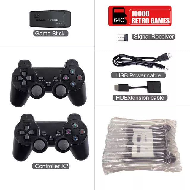 Wireless Controller Video Game Console 2.4G Game Stick 4K 10000 games 64GB 32GB Retro games For PS1/GBA boy gift - General Store 44