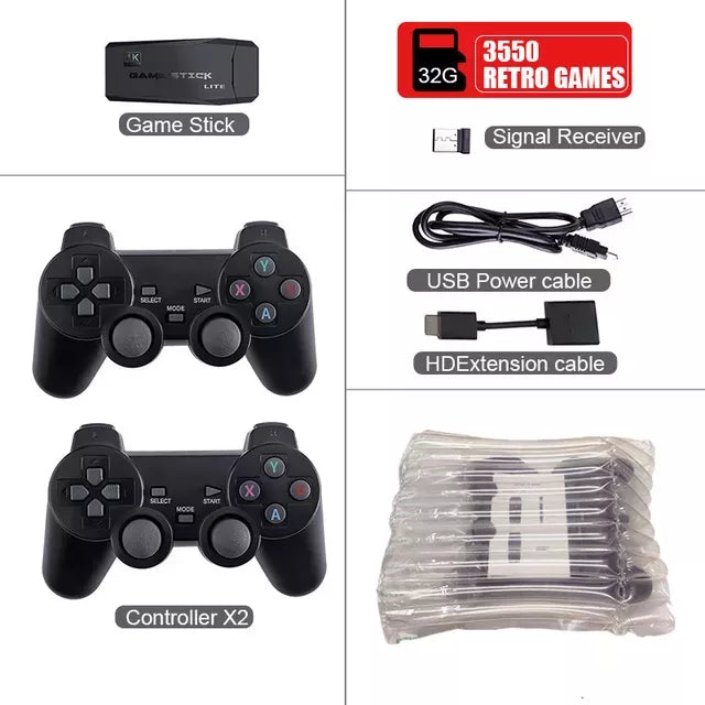 Wireless Controller Video Game Console 2.4G Game Stick 4K 10000 games 64GB 32GB Retro games For PS1/GBA boy gift - General Store 44