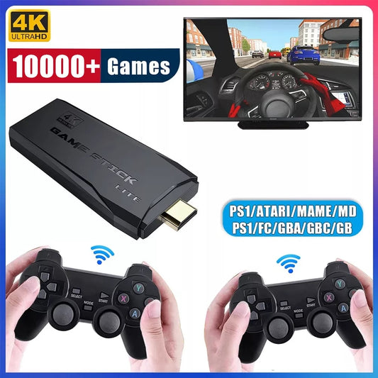 Wireless Controller Video Game Console 2.4G Game Stick 4K 10000 games 64GB 32GB Retro games For PS1/GBA boy gift - General Store 44