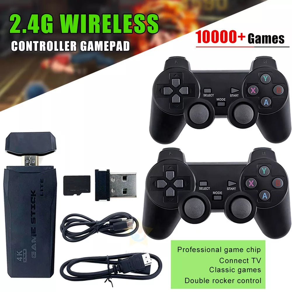 Wireless Controller Video Game Console 2.4G Game Stick 4K 10000 games 64GB 32GB Retro games For PS1/GBA boy gift - General Store 44